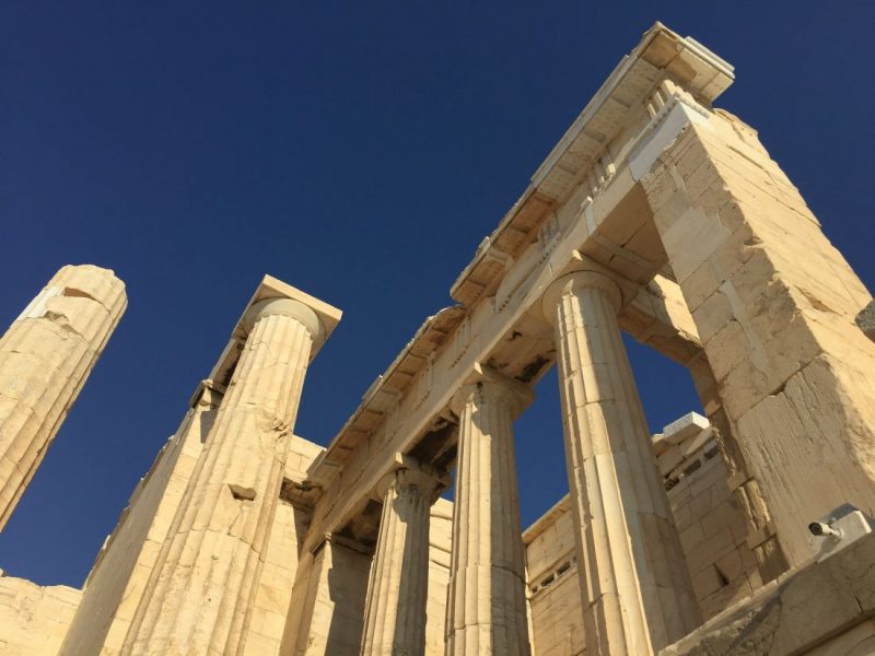 Ancient citadel, old columns.